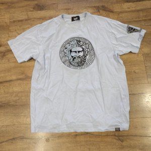 + Men's Denimicity Light Blue Sz 3XL Greek Face Tshirt (Merida)